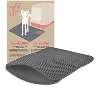 Cat Litter Mat in Grey: Small Cat Mat for Cat Litter Box 12x16in - Cat Litter Tray Mat - Cat Litter Tray Mats Indoor - Cat Accessories Pretty Kitty