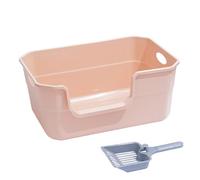 Cat Litter Pan - Extra Large & Deep, Anti-Spillage Open Top Design for Rabbits, Kittens, and All Cat Sizes, Pet Supplies Included