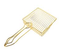 Cat Litter Pate Scoop Holder Automatic Cat Litter Tray Liners Pet Scratcher Cat Litter Cleaning Sand Pan Cat Collars Quick Release Sifter Bin Golden Metal