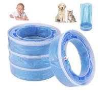 Cat Litter Refills Bags, 4 Pack Cat Litter Bin Bags Refill Anti Odour Litter Receptacle Refills, Litter Refill Compatible with Your Litter Locker Refill Cartridge