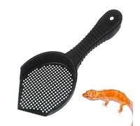 Cat Litter Scoop - 12 Inch - Hanging Scoop with Ergonomic Handle | Multi-Function Corner Pelļe for Cleaning Terrariums of Frogs, Turtles, Snakes, Cats, Lizards and Terrariums