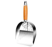 Cat Litter Scoop, Cat Litter Scooper Litter Box Scoop Metal Litter Trash Can Scoop, Quick Cleaning Cat Box Scoop Poop Scooper, Comfortable Grip for Indoor Outdoor Sifting Kitten Poop Lifter Poop Tool