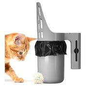 Cat Litter Scoop - Cat Litter Scooper With Holder, Portable Sifter Shovel Large Capacity Trash Can Poop Remover, Scoop Holder Traveling For Indoor Outdoor Men Women Bedrooms And Living Rooms