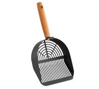 Cat Litter Scoop - Ergonomic Long Handle Stainless Steel - Robust Cleaning Tool for Home Use and Travel Optimal Hygiene