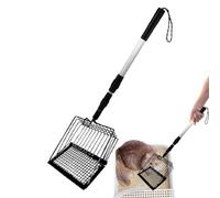 Cat Litter Scoop - Heavy Duty Metal Cat Litter Scoop, Chicken Coop Scooper For Sand, Ergonomic Poop Cleaning Shovel Sifter For Chicken Coops, Home, Household & Veterinary Clinics, Large Deep Shovel