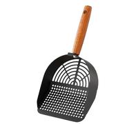 Cat Litter Scoop - Mesh Scooper Dew Stainless Steel, Durablem Metal Medium Cat Litter Scoop - Sturdy Mesh Scooper - Easy To Clean - Suitable for Litters Wcables - Black Black