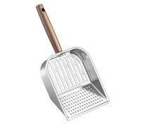 Cat Litter Scoop - Pet Litter Shovel, Wooden Handle Cleaning Tool, Stylish Scoop Design, Easy Use Lightweight Shovel, Apartment Living Room, Indoor Outdoor Multi Cat Household 5.63x11.02 Inches