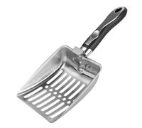 Cat Litter Scoop - Stainless Steel Kitten Poop Lifter,Heavy Duty Sifting Tool with Ergonomic Long Handle, Portable Cleaning Tool for Apartment Travel Home Indoor