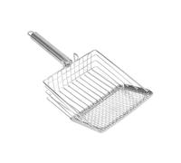 Cat Litter Scoop, Stainless Steel Poop Scooper Box, 10.83x5.31 Inches Multifunctional Cleaning Tool With Ergonomic Handle, Cat Nest Scoop for Home, Cattery, Pet Shop