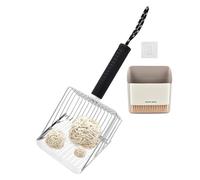 Cat Litter Scoop with Holder,Cat Poop Scoop with Stand | Fast Sifting Poop Cleanup Tool for Household Cleaning Gardening Soil Screening