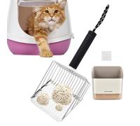 Cat Litter Scoop with Holder | Litter Sifter Scoop with Holder - Stainless Steel Fast Sifting Shovel Sifter Poop Tool for Pet Chicken Dog Bunny Small Animals