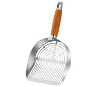Cat Litter Scoop with Hook, Heavy Duty and Speed Sifter 304 Stainless Steel Sifter with Deep Shovel, Durable Kitty Metal Scooper for Litter Box Kitten Pooper Lifter with 2 Different Width Sifter