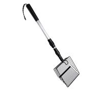 Cat Litter Scooper, Pooper Scooper, Long Handle, Retractable Side Chicken - No Bend Back Metal Rubbish Ladle for Dog Chickens