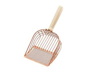Cat Litter Scoops Pet Sifter Shovel Kitty Cat Litter Sifter with Deep Shovel Rose Golden 13x28 cm