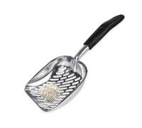 Cat Litter Shovel Solid Metal Pet Litter Shovel Durable Pet Sifting Shovel (34.5*14.4cm , Black)