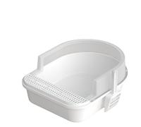 Cat Litter Tray Box | Open Top Shell Design with Detachable High Rim for Spillage Prevention | BPA-Free Non-Toxic Plastic, Easy Cleaning | Includes Free Scoop, Durable and Spacious, Ideal for Cats