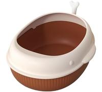 Cat Litter Tray Box Thickened And Widened Anti-Splash Litter Boxes Cat Simple Double Layer Removable Kitty Litter Box Litter Box For Cats(Orange)