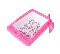 Cat Litter Tray, Cat Litter Tray Open Top Box Splashproof Sand Kitten Potty Toilet High Sided for All Kinds of(Red)