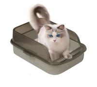 Cat Litter Tray - Cat Litter Tray with 45cm Open Lid for Odor Control, Tall Leak-proof Tray, Pet Toilet | Indoor Litter F