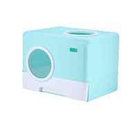 Cat Litter Tray, Closed Box with Cover, Camera Appearance, Front Entry&Top Exit, Odor, Splash, Shovel, Large Space