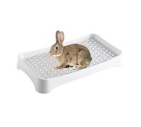 Cat Litter Tray for Small Animals - Square Potty Trainer Cage Box, Toilet Bowl, Space Saving Toilet Divider | Practical Indoor Cage Hygiene Tool for Adult Cages