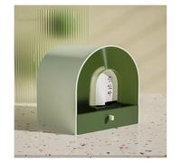 Cat Litter Tray, Fully Enclosed Box with Scoop, Hooded House with Drawer Type(Parent,Green)