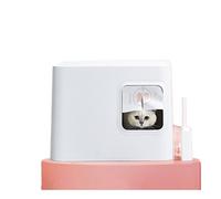 Cat Litter Tray Fully Enclosed Japanese Style Litter Box Cat Toilet Kitten Anti Splash and Deodorant Corridor Style Pet Toilet with Curtain Pink and White Cat Litter Pan (White)