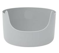 Cat Litter Tray Home Use Large Cat Litter Box Anti-Splash Open Kitty Easy To Clean No Installation Required For Kittens Anti-Leaking(Grey)