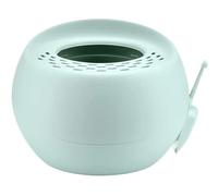 Cat Litter Tray Home Use Round Cats Litter Box With Cat Scoop Modern Minimalist No Smell Toilet For Indoor Anti-Leaking(Grün)