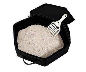 Cat Litter Tray - Leak-proof Cat Litter Tray, Durable , Easy to Clean Design | Box for Travel, Hotel, Home, Indoor, Outdoor, Kitten, Apartment, Pet Transporter, Hausie