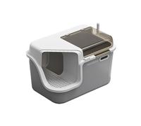 cat litter tray, Litter Boxes- Fully Enclosed Cat Toilet with Door Anti-Splashing Large Pan Box Kitten House