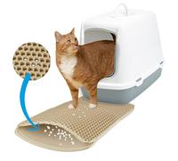 Cat Litter Tray Mat Beige XS: Cat Mat 30 x 40 cm Washable Extra Small - Cat Litter Collection Mat - Space-Saving Cat Litter Tray Mat - Cat Litter Tray Mat Inovida