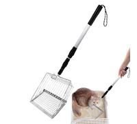Cat Litter Tray, Metal Cat Rubbish Scoop | Side Person Box Scooper with Deep Shovel | Removable Pooper Sifter for Chicken Coops Outdoor
