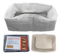 Cat Litter Tray Pan Liners Bags, Drawstring Quick Litter Box Liner, Pet Poop Sifting Cleaning Cushion, Big Kitten Rubbish Column, Disposal Box Bag