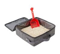 Cat Litter Tray - Portable Cat Litter Tray for On the Go Cat Travel Toilet, Portable Cat Litter Tray, Waterproof, Odourless, Sturdy, Lightweight, Foldable Cat Litter Tray with Shovel for On the Go