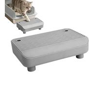 Cat Litter Tray Steps - Anti-Tracking Catcher, Cat Footrest Stairs, Base for Catching Dirt in a Clean Environment, Non-Slip Polymer Hygiene Support for Pets with Textured