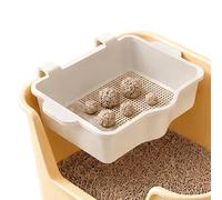 Cat Litter Tray Strainer Mesh Washable Pet Waste Filter Net | Cat litter tray strainer insert for daily cleaning in the household and weekly separation of cat litter and T white