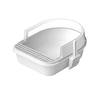 Cat Litter Tray with Rim Plastic Kitty Pen Low Open Front Toilet Enclosure Ideal for cats to use for toileting 50cmx40cmx20cm