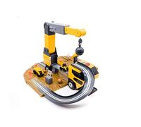 CAT Little Machines Jumbo Crane Construction Playset, Realistic Lights & Sounds, Working Crane, Ages 3+, Over 30 Piece Construction Set