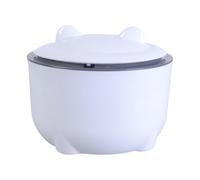 Cat Llitter Bin,Small Cat Litter Box with Lid,Enclosed Cat Litter Trash Can for Indoor Use Press Type Lid To Lock Odors Isolating and Keeps Home Clean (White)
