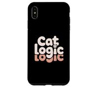 Cat Logic Funny Cat Lover Humor Cute Kitty Case for iPhone XS Max