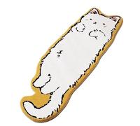 Cat Long Carpet Funny Fluffy Bedside Floor Mat Washable Non-slip Living Room Bathroom Home Decoration(Blanc,40X60CM)
