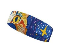 Cat Looking at Stars Headbands for Women & Men Sports Headband, Fits All Head Sizes, Ultra Absorbent & Non-Slip Sweatband for Running, Yoga, Gym