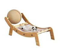 Cat Lounger,Cat Lounge Chair with Toy Ball | Boredom Pet Furniture for Balcony Patio Indoor Sunbathing Outdoor Beach