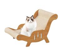 Cat Lounger Scratcher, Sisal Scratcher Bed, 20.87 Inches Scratching Recliner Sofa, Ergonomic Support, Space-Saving Design, Perfect for Indoor Cats, Sisal Blanket