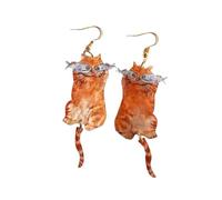 Cat Love Fish Cute Animal Earrings Acrylic Ginger Cat dangle Earrings for Women