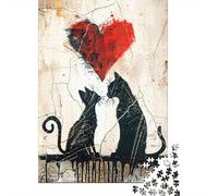 Cat Love Graffiti Jigsaw Puzzle for Adults, 1000 Pieces, 52x38cm/1000pcs, New Year Indoor Activity, Winter Downtime And A Fresh Start