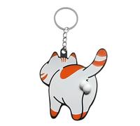 Cat,Lovely Kitten Charm Pendant | Cat with Rotating Ball On Butt School Bag Backpack Pendant for Kitten Lovers