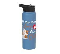 Cat Lover - All You Need is Love and a Cat Cute Slogan Stainless Steel Insulated Water Bottle