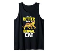 Cat Lover | Cat Mommy | Life is Better with A Bengal Cat Tank Top